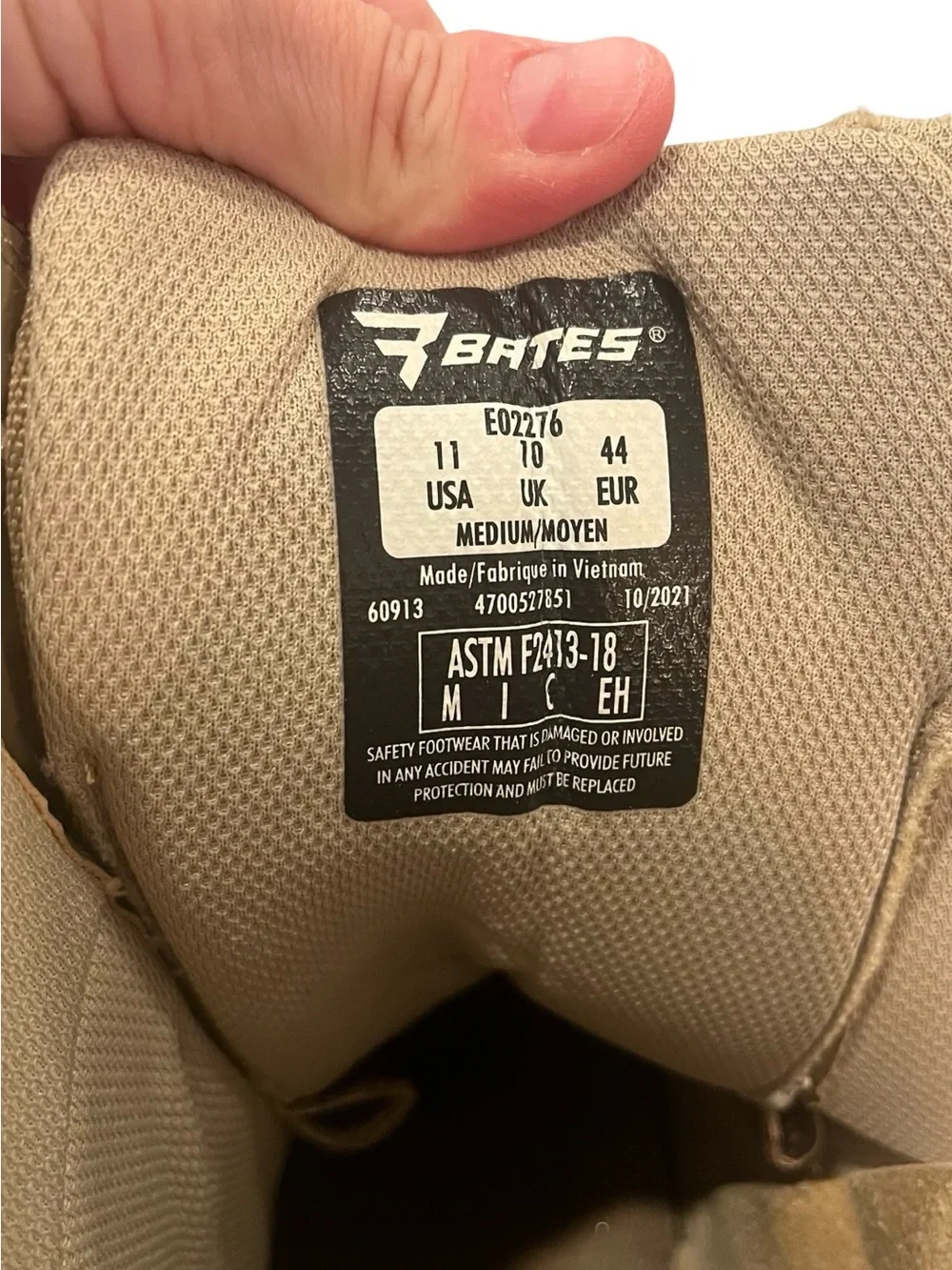 Bates GX-8 Desert Composite Toe Side-Zip Boots Men’s Sz 11